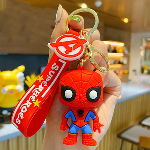 Porte-clés <span class=keywords><strong>Spiderman</strong></span> en PVC pour enfants, porte-clés de voiture, pendentif, poupée, cadeau promotionnel, vente en gros, nouveau produit - Product Image 6