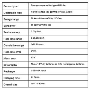 BR-9B tragbare digitale Strahlungs dosimeter Handheld Kerns trah lungs detektor Geiger zähler Semi-funktionale Art Marmor tester - Product Image 4