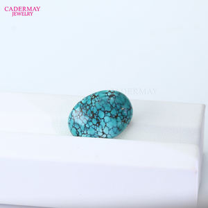 Cadermay 100% màu ngọc lam tự nhiên 2.22g 11CT trọng lượng Cabochon màu xanh hình bầu dục cắt đá màu Ngọc Lam để làm vòng màu Ngọc Lam - Product Image 6