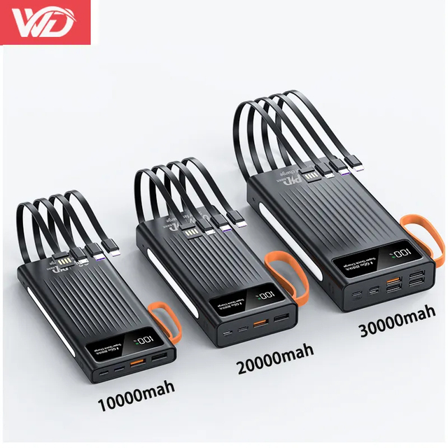High Speed Portable Charger with Fast Charging Power Bank 30000mAh 20000mAh 10000mAh High Capacity Powerbanks 20000 MAh