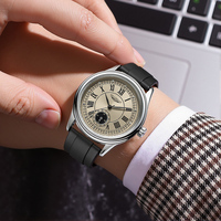 Montre à quartz pour homme, boîtier en alliage, bracelet de 20 mm, verre minéral, étanche 3 ATM, cadran à aiguilles de 40 mm, épaisseur de 9 mm, cadeau tendance