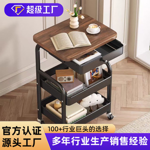 Creative Side <b>Table</b> 3 Tier Metal Top Storage Cart Movable Coffee <b>Table</b> Living Room Sofa Side <b>Table</b> - Product Image 5