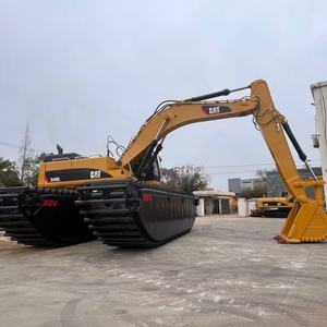 Excavatrice de dragage CAT 349DL d'origine avec châssis ponton renforcé de 12 m, poids opérationnel de 50 tonnes pour les projets en zone humide - Product Image 4