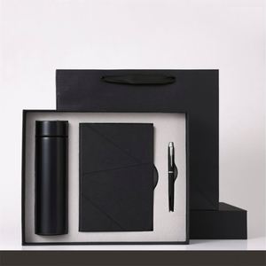 Set de Regalo Ejecutivo de Lujo Personalizado de 3 Piezas: Cuaderno Premium con Bolígrafo y Termo para Recuerdos de Boda - Product Image 4