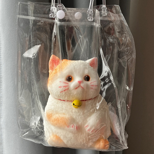 Juguete Realista de Gato Gordo para Apretar, Material TPR, Juguete Antiestrés Blandito, Lindo Gatito de Simulación, Juguete Sensorial Fidget - Product Image 1