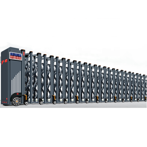 Porte rétractable automatique bon marché, porte principale rétractable en alliage d'aluminium et d'acier inoxydable électrique - Product Image 3