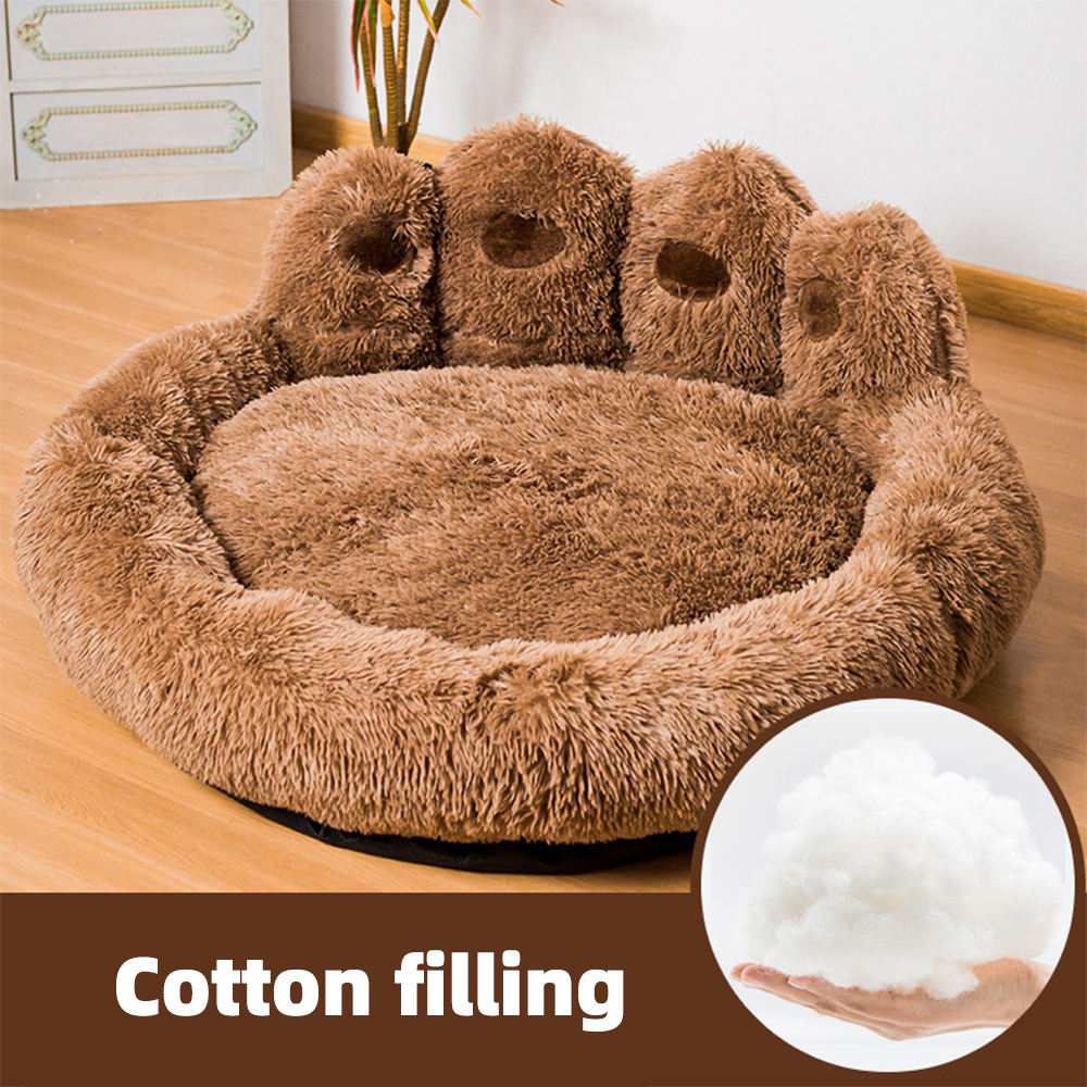 Brown bed with cotton filling