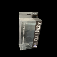 Boîte en PVC pliable en plastique PET transparente transparente avec logo personnalisé avec cintre