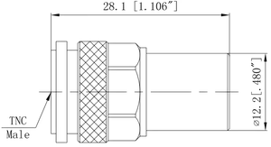 TNC-JR-06-2W-1 Коаксиальная имитационная нагрузка TNC с разъемом типа «папа», 2 Вт, 50 Ом, DC-6 ГГц, позолоченные контакты, низкий коэффициент ВЧСВР, имитационная нагрузка для ВЧ-терминалов, 2 Вт - Product Image 4