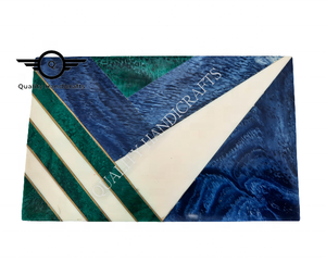 Boîte à bijoux en bois de haute qualité, artisanat de luxe, incrustation d'époxy, multicolores, logo personnalisé, cadeau décoratif pour la fête des mères - Product Image 5