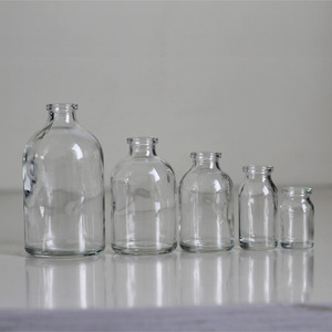 Moldeado 10ml 15ml 20ml 30ml 50ml 100mL Botella de vidrio transparente Contenedor Vial de vidrio de inyección <span class=keywords><strong>para</strong></span> antibióticos con tapón de goma - Product Image 2