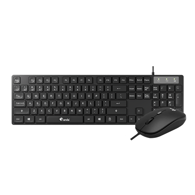 Computer Wired USB Office Keyboard and Mouse Combo Ergonomic Waterproof Office 104 Keys Silent Ultra Slim Wired Keyboard Mouse