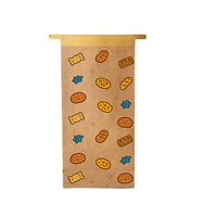 Sacs en papier kraft écologiques recyclables imprimés sur mesure pour les petits en-cas, le petit-déjeuner, la promotion à emporter, l'emballage des supermarchés