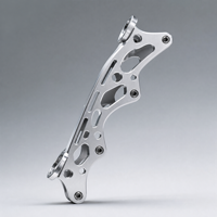 Cadre de patins à roulettes en alliage d'aluminium usiné CNC sur mesure pour pièces de chaussures de patinage de vitesse