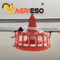 Ligne d'alimentation automatique en chaîne pour élevages avicoles avec mangeoires à poulets, équipement d'alimentation pour volailles