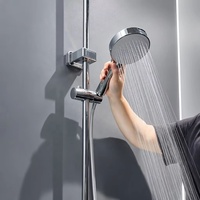 Robinetterie de salle de bain d'hôtel moderne en laiton de haute qualité, ensemble de douche pluie à poignée unique, thermostatique numérique haut de gamme à montage mural