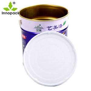 Seau à <span class=keywords><strong>peinture</strong></span> en métal <span class=keywords><strong>de</strong></span> <span class=keywords><strong>1</strong></span> gallon <span class=keywords><strong>de</strong></span> 4 litres et 5 litres avec couvercle en étain et poignée en plastique - Product Image 4