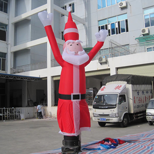 Inflatable Santa <b>Air</b> <b>Dancer</b> & Balloon Waterproof Christmas Event Decoration with Easy Setup Over 12ft Tall - Product Image 1