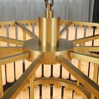 Lámpara de techo redonda de alabastro de lujo, de mármol natural, con tira de luces LED para decoración de hoteles, salas de estar, salones de banquetes y apartamentos.
