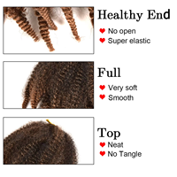 Tresses synthétiques au crochet Afro Marley Kinky Curly de 8 pouces, douces, pré-ébouriffées, torsadées, en vrac, vente en gros, cheveux naturels style Bob Mali