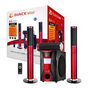 DJACK yıldız D-Q03A profesyonel süper bas 3.1 ev ses sistemi USB sıcak afrika ile büyük güç woofer hoparlör