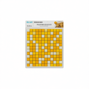Adesivi per piastrelle ILAN 30x30cm mosaico giallo per decorazione pareti cucina e bagno - Product Image 2