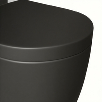 Toilettes Encastre Wc Uk Ensemble de toilette de luxe Wc Placard à eau sans rebord Fabricant commercial d'ensemble de toilette P Piège Vestiaire noir