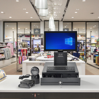 Sistema POS LIVERDOL con Pantalla Táctil de 15.6 Pulgadas, Resolución 1080p, Impresora Térmica Integrada de 80 mm, Bluetooth 5.2, Caja Registradora con Windows para