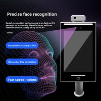 Sistema de Control de Acceso con Torniquete Electrónico Digital de Reconocimiento Facial, Pantalla Táctil de Doble Cámara, Alimentación USB, Todo en Uno