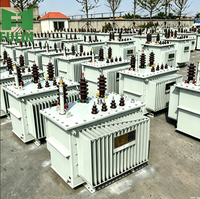 Transformateur de distribution triphasé 100 kVA 10 kV 400 V S20M à noyau laminé immergé dans l'huile, unité industrielle à économie d'énergie