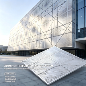 Panel de Fachada Perforado de Aluminio, Malla Metálica Expandida, Revestimiento Decorativo para Muros Cortina de Edificios Exteriores - Product Image 1