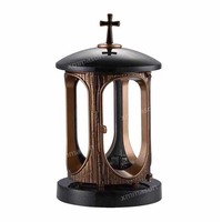 Lanterne funéraire en bronze de fabrication chinoise en gros, lanterne de tombe, lanterne à bougie européenne