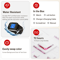 Daytech Récepteur Pager sans fil multifonction étanche pour poignet, boutons d'appel sans fil longue portée pour aidants à domicile