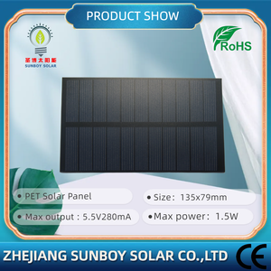 Ventas calientes 1,5 W Mini Panel Solar 5,5 V PET Módulo de <span class=keywords><strong>camping</strong></span> al aire libre personalizable con tecnología PERC 135*79mm Mini Panel Solar - Product Image 3