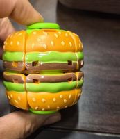 Jouet anti-stress sensoriel en forme de hamburger imprimé en 3D, à presser, à tourner, à faire tourner, pour enfants et adultes, cadeau, vente en gros
