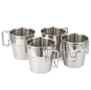 Customized 300ml Outdoor Drinking <b>Mugs</b> with Folding Handles - Product Image 1