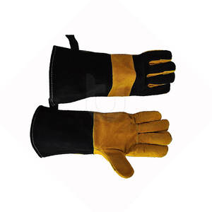 Gants de soudage en cuir personnalisés de haute qualité Gants de travail ignifuges du fabricant professionnel disponibles en gros - Product Image 2