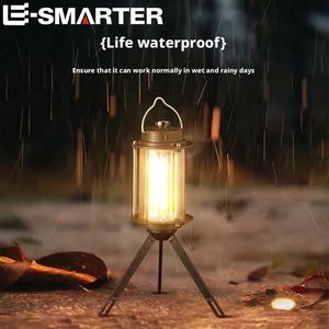 ESMARTER MX6611 Linterna LED Portátil Recargable para Camping, Jardín, Patio, Lámpara de Ambiente para Exteriores, Impermeable, con Trípode, Control Táctil, USB - Product Image 1