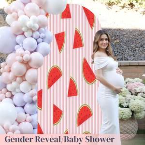 Ananas et pastèque imprimé arc blanc toile de fond élastique pour l'été thème fête d'anniversaire Banquet événement en Stock décorations murales - Product Image 2