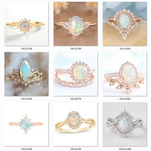 Anillos Modernos de Morganita Rosa con Forma Ovalada Simplista, Anillo Chapado en Oro Rosa, Joyería de Plata de Ley 925 - Product Image 3