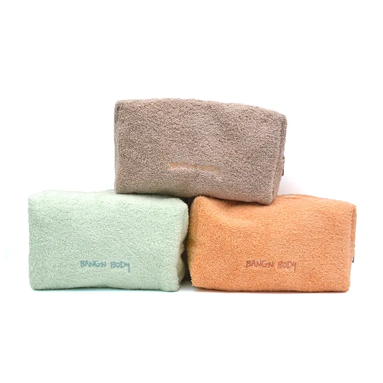 terry cloth makeup bolsa