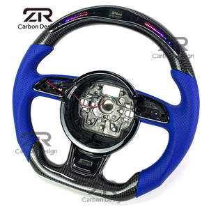 Volant en fibre de carbone avec affichage LED du régime moteur, personnalisé pour Audi RS3 RS4 S3 S5 RS6 <span class=keywords><strong>RS7</strong></span> TT TTRS A3 A4 A5 A6 A7 A8 TT TTRS - Product Image 6
