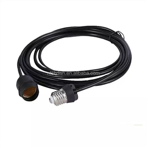 100cm cáp mở rộng E27 để E27 Edison vít <span class=keywords><strong>Adapter</strong></span> dây 1m bóng đèn chủ Đen - Product Image 6