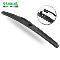 Limpiaparabrisas Híbrido de Viga Plana YOUNGLOOK con Borde de Silicona y Spoiler para Roadster, Compatible con el 95% de los Vehículos Tropicales/Alpinos, Venta al por Mayor Disponible