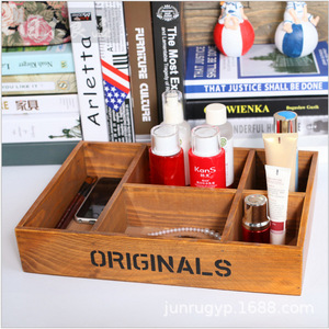 Originals Wooden Storage <b>Box</b> Sky Blue Rectangle Compartment Desk Organizer <b>Makeup</b> Trays - Product Image 2