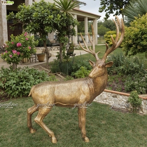 Statue di Cervi in Ottone per Giardino Esterno - Product Image 2