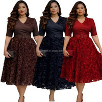 Nouvelle Robe de Soirée Plissée en Chiffon à Manches Courtes, Taille Naturelle, Couleur Unie, Grande Taille, Élégante et Tendance pour Femme