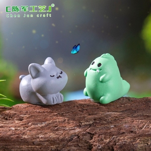 ไมโครแลนด์สเคป หมูจิ๋วและสัตว์น่ารัก ของตกแต่ง DIY สำหรับ<span class=keywords><strong>รถ</strong></span>ยนต์ ของประดับตกแต่งโต๊ะทำงานขนาดเล็ก - Product Image 4