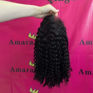 Amara parrucche per capelli umani già realizzate 100 capelli umani hd bob parrucca frontale in pizzo colla meno ricci neri per le donne ricci d'acqua profonda - Product Image 2