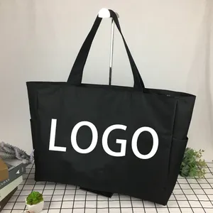 Borsa Tote Extra Large in tela con stampa del Logo per lo Shopping